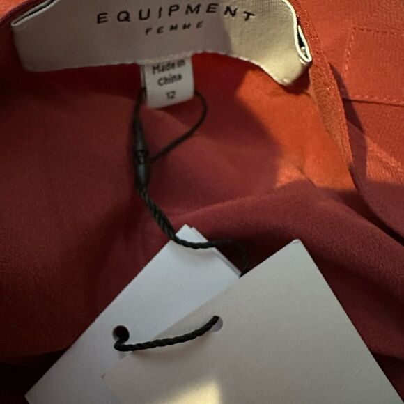 Equipment Natacha Silk Fit and Flare Shirt Dress| Size 12 - Picture 9 of 9